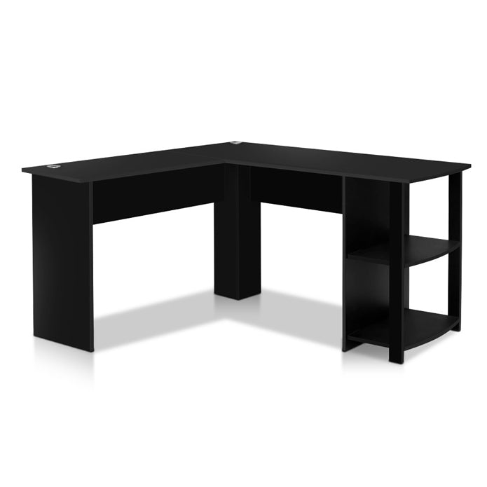 Artiss Office Computer Desk Corner Student Study Table Workstation L-Shape Black