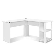 Artiss Office Computer Desk Corner Student Study Table Workstation L-Shape White