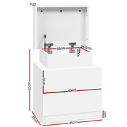 Artiss 2-drawer Chest Bedside Table