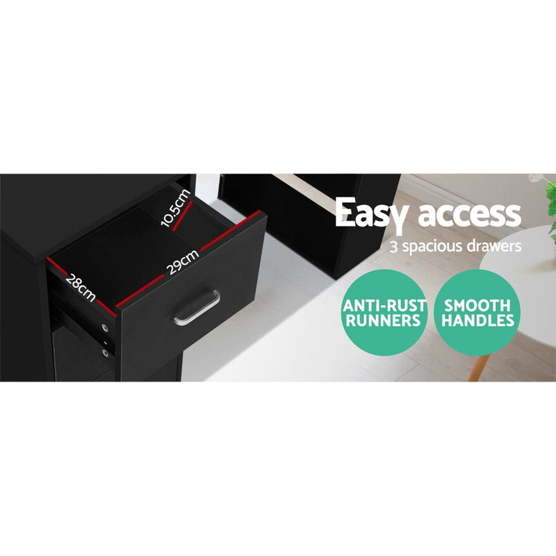 Artiss Office Computer Desk Student Study Table Workstation 3 Drawers Shelf 120cm