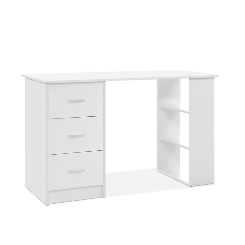 Artiss Office Computer Desk Student Study Table Workstation 3 Drawers Shelf 120cm White