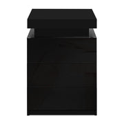 Artiss Coley 3-drawer LED Bedside Table
