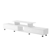 Artiss TV Cabinet Entertainment Unit Stand Wooden 160CM To 220CM Lowline Storage Drawers White