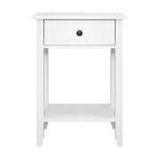 Bedside Tables Drawer Side Table Nightstand White Storage Cabinet White Lamp
