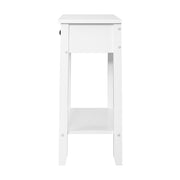 Bedside Tables Drawer Side Table Nightstand White Storage Cabinet White Lamp