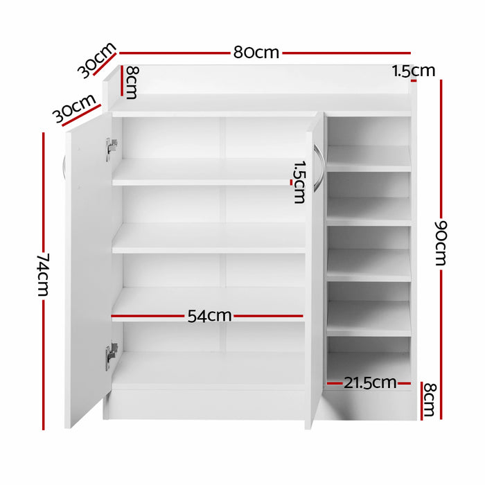 Artiss 2 Doors Shoe Cabinet Storage Cupboard
