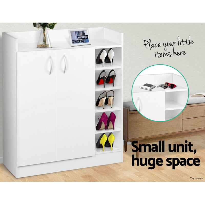 Artiss 2 Doors Shoe Cabinet Storage Cupboard