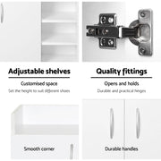 Artiss 2 Doors Shoe Cabinet Storage Cupboard