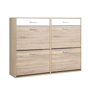 Artiss 2 Tier Shoe Cabinet Wood