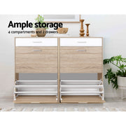 Artiss 2 Tier Shoe Cabinet