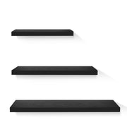 Artiss 3 Piece Floating Wall Shelves Black