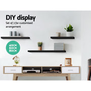 Artiss 3 Piece Floating Wall Shelves