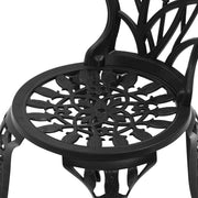 Gardeon 3PC Outdoor Setting Cast Aluminium Bistro Table Chair Patio