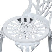 Gardeon 3PC Outdoor Setting Cast Aluminium Bistro Table Chair Patio