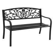Gardeon Cast Iron Garden Bench Black