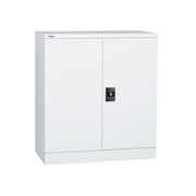 Rapidline GO Heavy Duty Large Stationery Cupboard 1015mm H x 910mm W x 450mm D Two White Satin