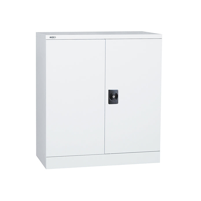 Rapidline GO Heavy Duty Large Stationery Cupboard 1015mm H x 910mm W x 450mm D Two White Satin