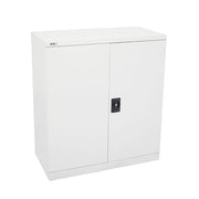 Rapidline GO Heavy Duty Large Stationery Cupboard 1015mm H x 910mm W x 450mm D Two Silver Grey
