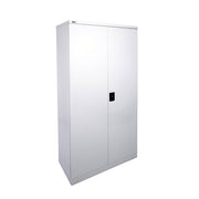 Rapidline GO Heavy Duty Large Stationery Cupboard 1830mm H x 910mm W x 450mm D Three Silver Grey