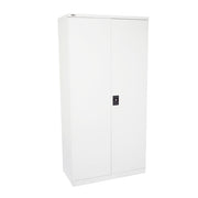 Rapidline GO Heavy Duty Large Stationery Cupboard 1830mm H x 910mm W x 450mm D Three White Satin