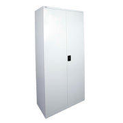 Rapidline GO Heavy Duty Large Stationery Cupboard 2000mm H x 910mm W x 450mm D Four Silver Grey