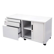 Rapidline Mobile Caddy Unit - Right Hand Tambour Door White Satin