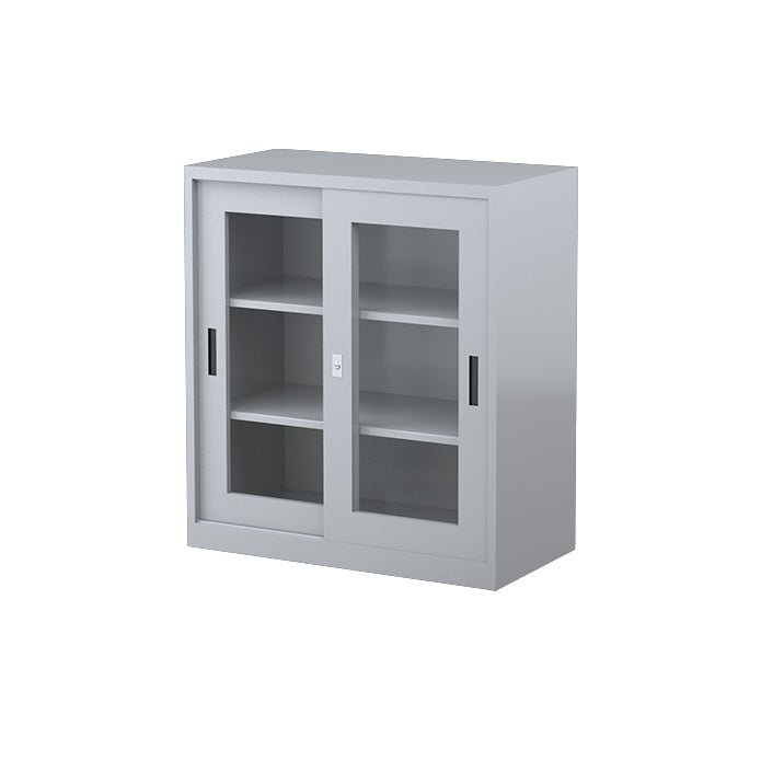  Two Shelves Sliding Door Cabinet