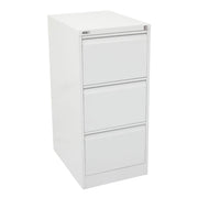 Rapidline GO Vertical Filing Cabinets White Satin Three