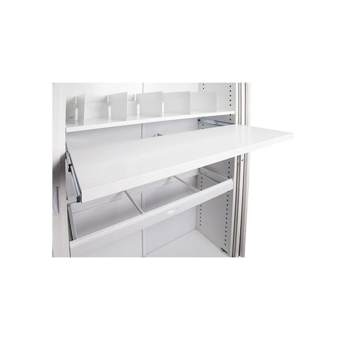 Rapidline Go Pull Out File Reference Shelf For Tambour Door Unit 740mm W x 390mm D x 35mm T - Suitable For 900mm W White China