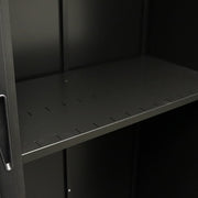 Rapidline Go Slotted Shelf For Tambour Door Unit 1050mm W x 390mm D x 25mm H Black