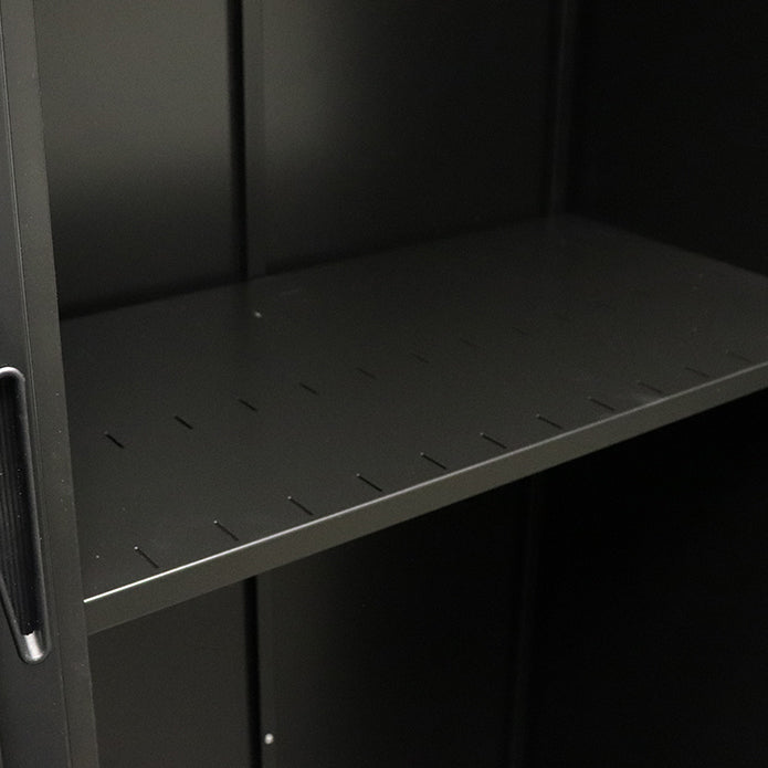 Rapidline Go Slotted Shelf For Tambour Door Unit 1050mm W x 390mm D x 25mm H Black
