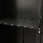 Rapidline Go Slotted Shelf For Tambour Door Unit 750mm W x 390mm D x 20mm H Black