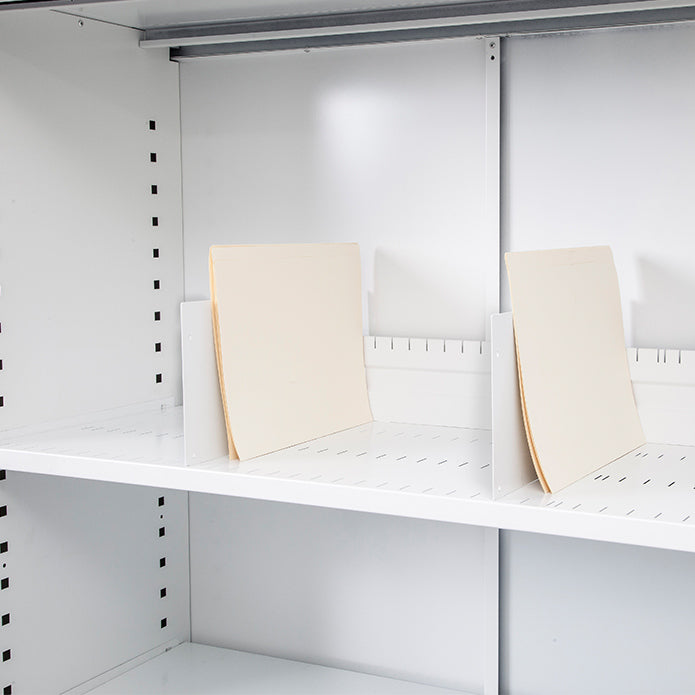 Rapidline Go Slotted Shelf For Tambour Door Unit 1050mm W x 390mm D x 25mm H White