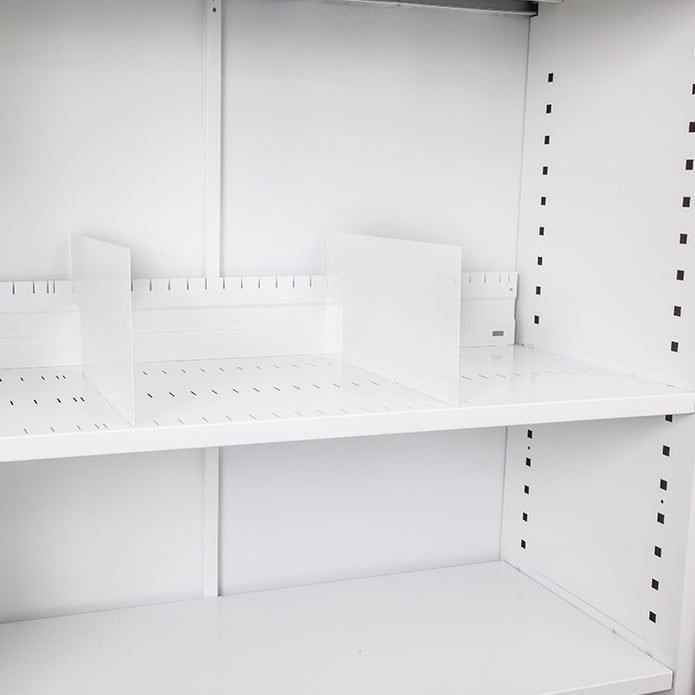 Rapidline Go Slotted Shelf For Tambour Door Unit 750mm W x 390mm D x 20mm H White