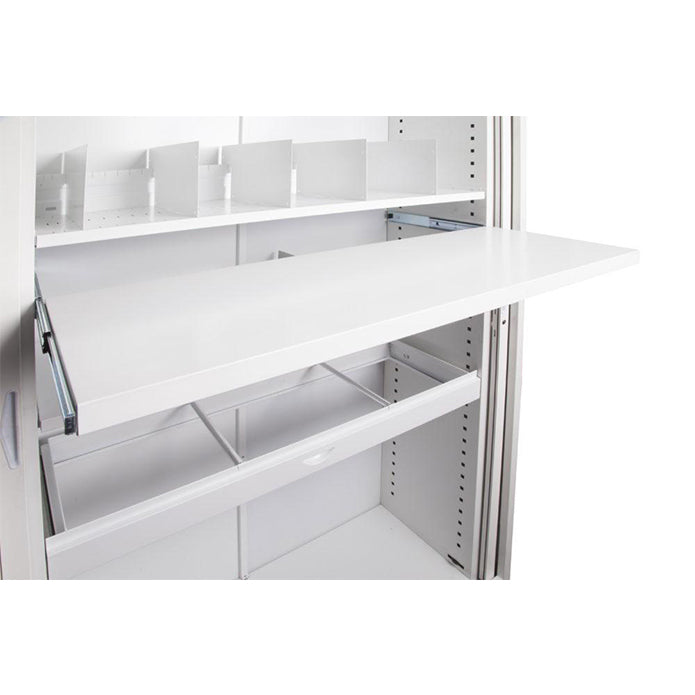 Rapidline Go Pull Out File Reference Shelf For Tambour Door Unit 1030mm W x 390mm D x 35mm T - Suitable For 1200mm W White China
