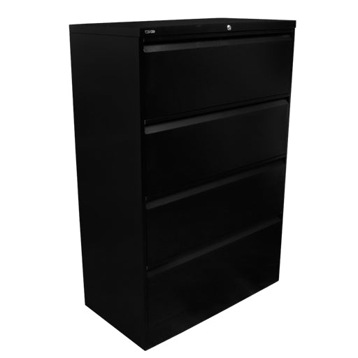 Rapidline GO Lateral Filing Cabinets Black Four