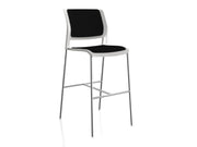 Game Barstool With Fully Upholstery White Black
