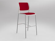Game Barstool With Fully Upholstery White Tomato Red
