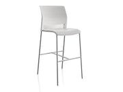 Game Barstool Unupholstered White