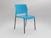 Game Chair Unupholstered 4Lages Aqua Black Powdercoat