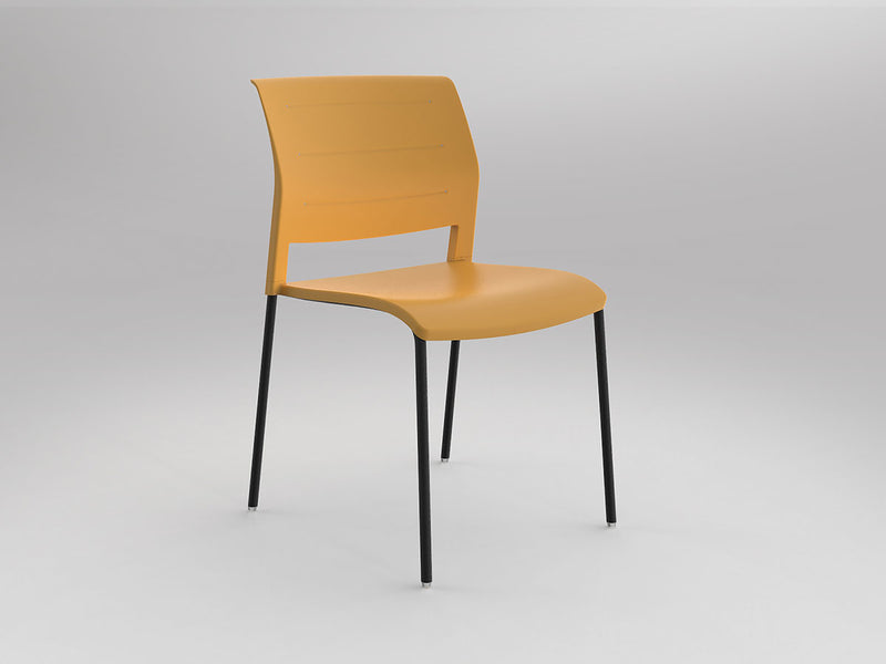 Game Chair Unupholstered 4Lages Daffodil Black Powdercoat