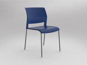 Game Chair Unupholstered 4Lages Indigo Silver Powdercoat