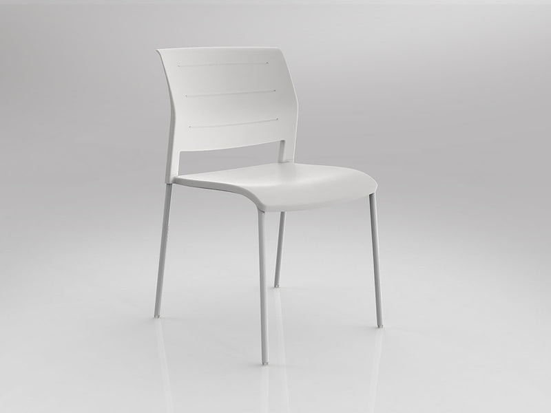 Game Chair Unupholstered 4Lages White White Powdercoat
