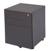 Rapidline 3 Drawer Steel Mobile Pedestal 460W x 472D x 610H Black Satin