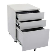 Rapidline 3 Drawer Steel Mobile Pedestal 460W x 472D x 610H Precious Silver
