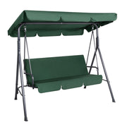 Gardeon Outdoor Swing Chair Hammock 3 Seater Garden Canopy Bench Seat Backyard Green