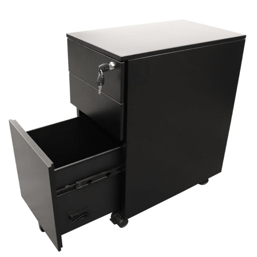 Rapidline 3 Drawer Slimline Steel Mobile Pedestal