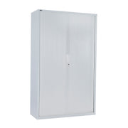 Rapidline 900W GO Tambour Door Cupboard Without Shelves 1981mm H x 900mm W x 473mm D White
