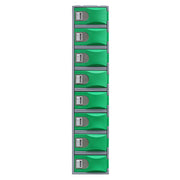 Steelco Heavy Duty HDPE Locker - Full Height Eight Door Green