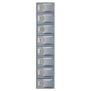 Steelco Heavy Duty HDPE Locker - Full Height Eight Door Grey